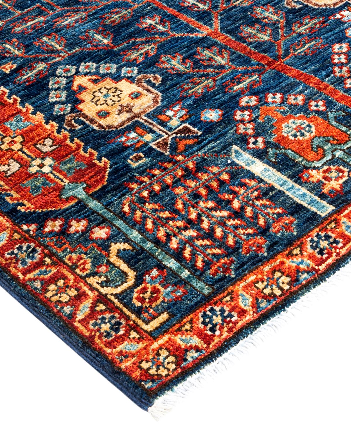 Serapi, One-of-a-kind Hand-Knotted Runner Rug, Blue 1