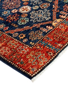 Serapi, One-of-a-kind hand knotted Runner Rug, Blue