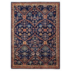 Serapi, One-of-a-kind Hand Knotted Runner Rug, Blue