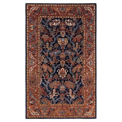 Serapi, One-of-a-Kind Hand-Knotted Runner Rug, Blue