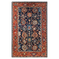 Serapi, One-of-a-kind hand knotted Runner Rug, Blue