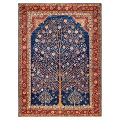 Serapi, One-of-a-kind hand knotted Runner Rug, Blue