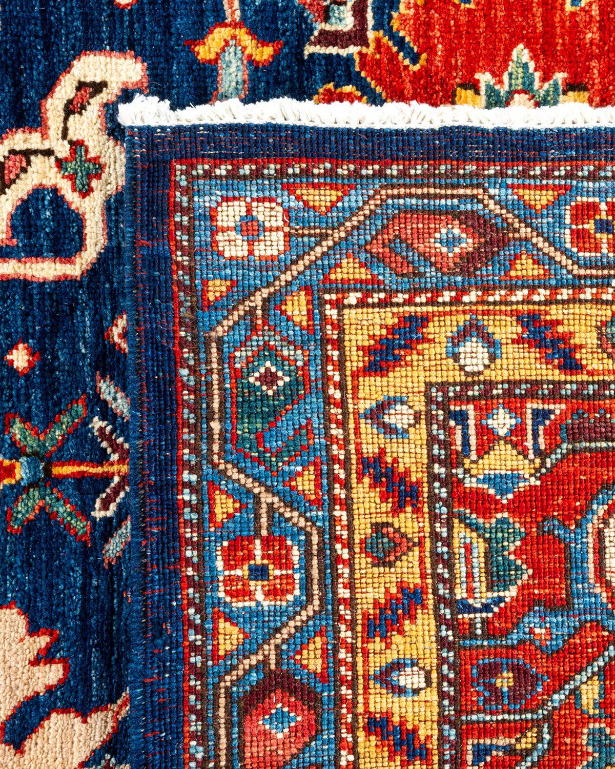 Serapi, One-of-a-Kind Hand-Knotted Runner Rug, Blue In New Condition In Norwalk, CT