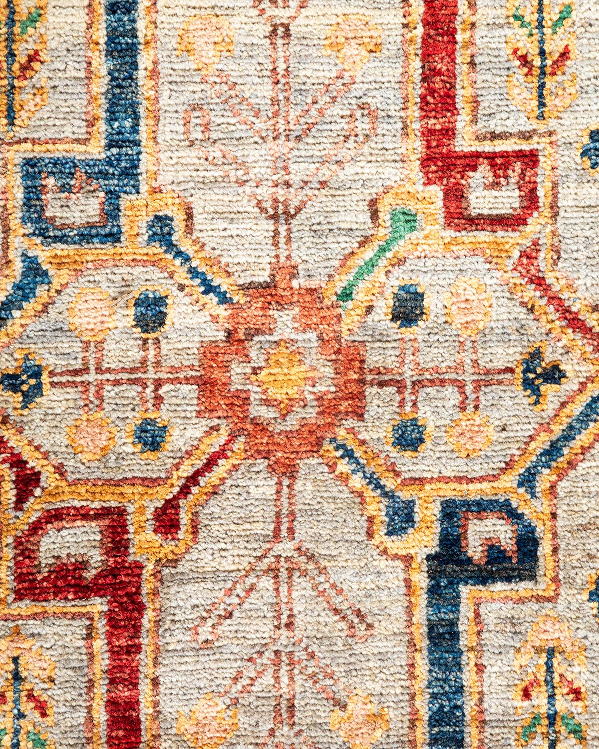 Wool Serapi, One-of-a-kind Hand-Knotted Runner Rug For Sale