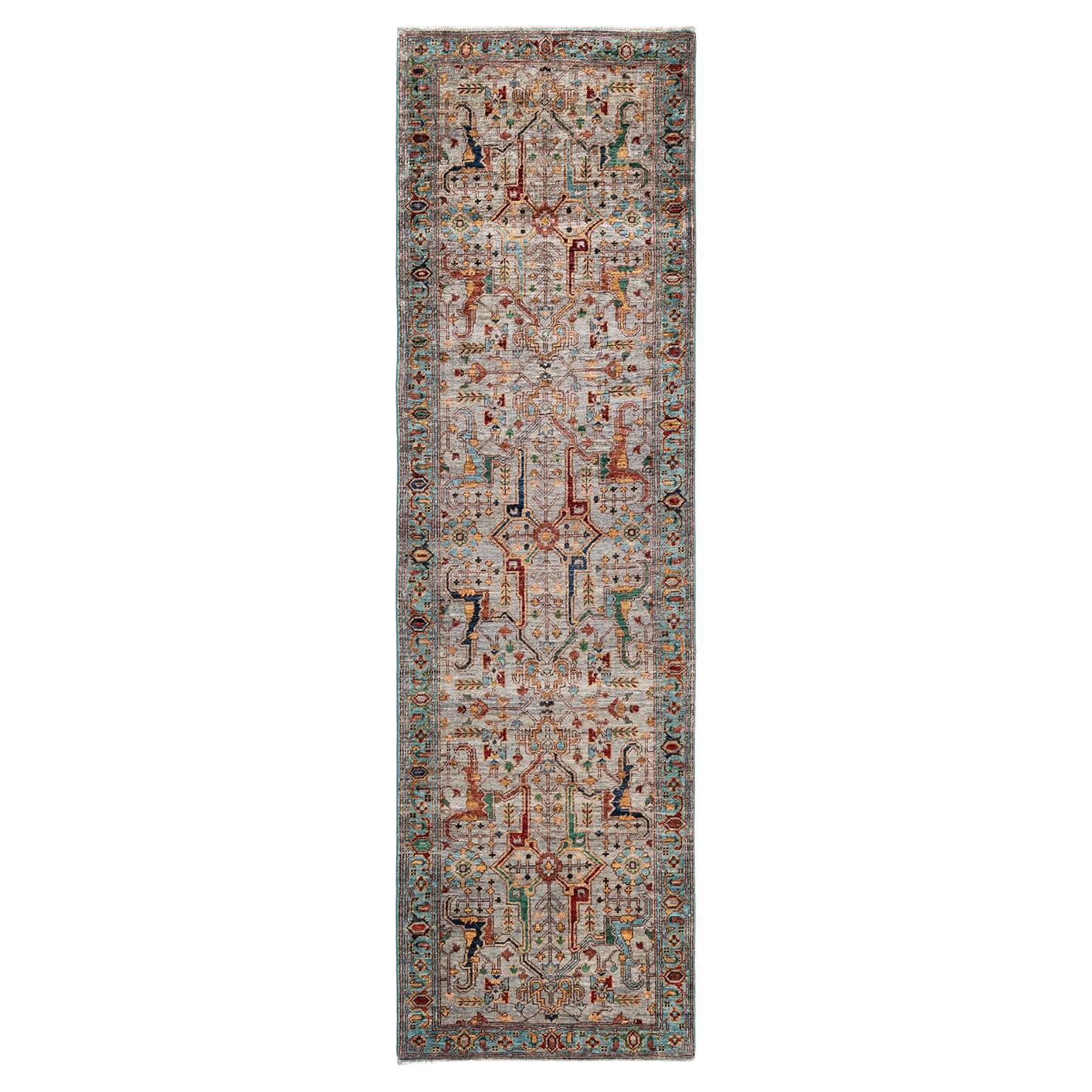 Serapi, One-of-a-kind Hand-Knotted Runner Rug For Sale