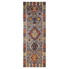 Serapi, One-of-a-kind Hand Knotted Runner Rug, Gray