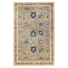 Serapi, One-of-a-kind Hand Knotted Runner Rug, Gray, 