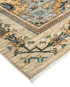 Serapi, One-of-a-kind Hand-Knotted Runner Rug, Gray