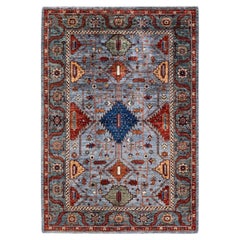 Serapi, One-of-a-kind Hand-Knotted Runner Rug, Gray