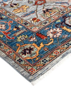 Serapi, One-of-a-kind hand knotted Runner Rug, Gray