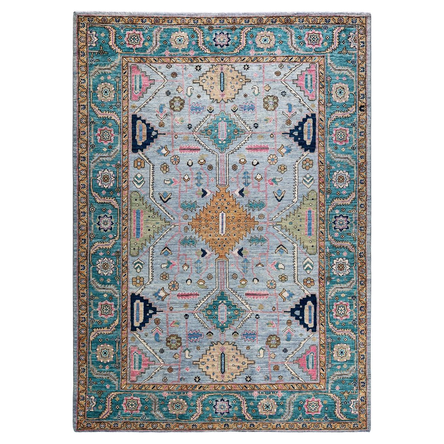 Serapi, One-of-a-Kind Hand-Knotted Runner Rug, Grey