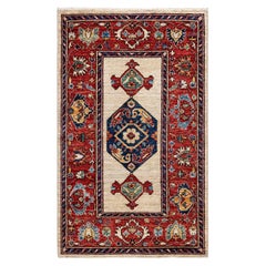 Serapi, One-of-a-kind Hand Knotted Runner Rug, Ivory