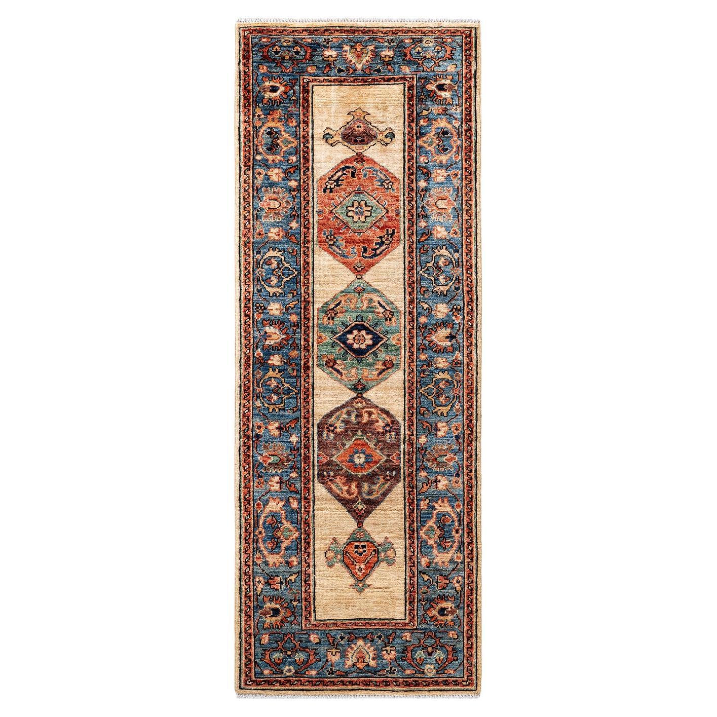 Serapi, One-of-a-Kind Hand-Knotted Runner Rug, Ivory