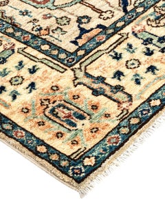 Serapi, One-of-a-kind Hand Knotted Runner Rug, Ivory