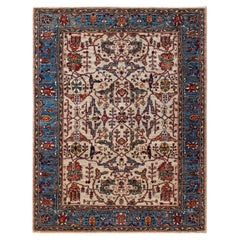 Serapi, One-of-a-kind hand knotted Runner Rug, Ivory