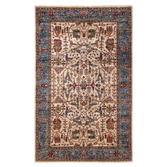 Serapi, One-of-a-Kind Hand Knotted Runner Rug, Ivory