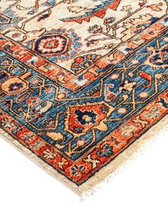Serapi, One-of-a-kind hand knotted Runner Rug, Ivory