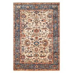Serapi, One-of-a-kind hand knotted Runner Rug, Ivory