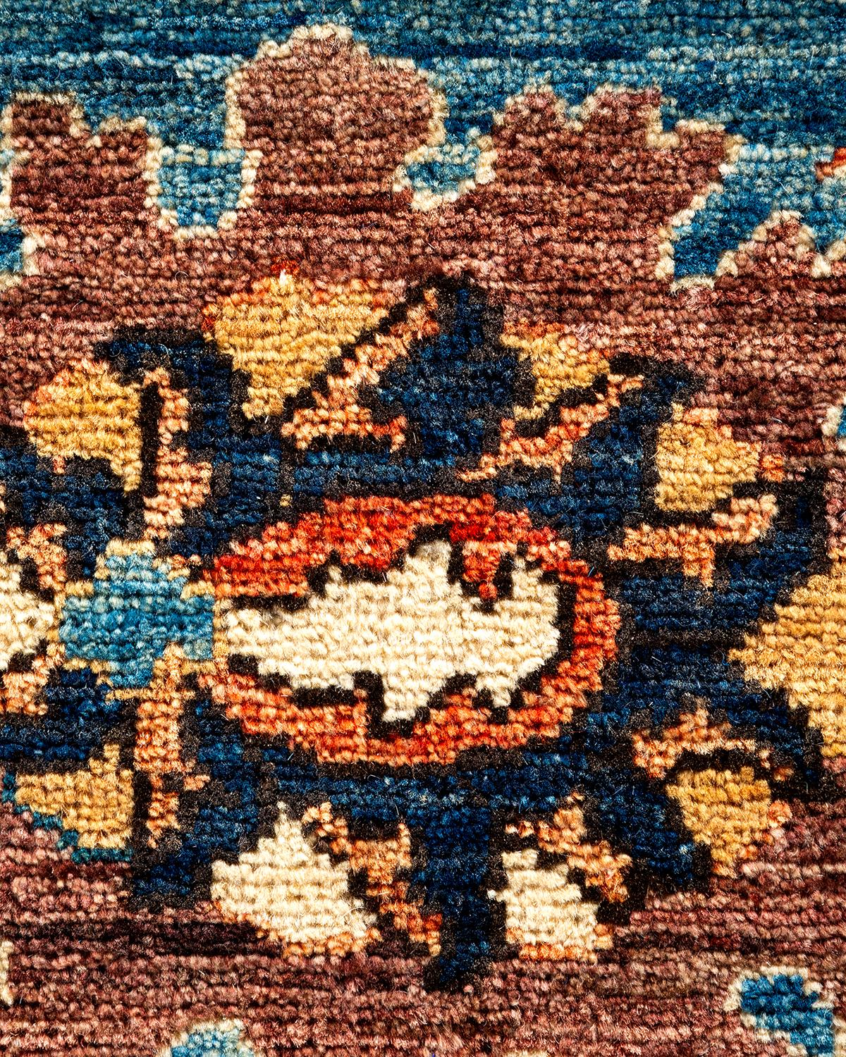 The rich textile tradition of western Africa inspired the Tribal collection of hand-knotted rugs. Incorporating a medley of geometric motifs, in palettes ranging from earthy to vivacious, these rugs bring a sense of energy as well as plush texture