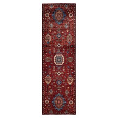 Serapi, One-of-a-kind Hand Knotted Runner Rug, Orange