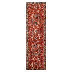 Serapi, One-of-a-Kind Hand Knotted Runner Rug - Orange