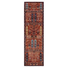 Serapi, One-of-a-kind Hand-Knotted Runner Rug, Orange