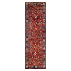 Serapi, One-of-a-kind Hand Knotted Runner Rug, Orange