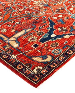 Serapi, One-of-a-kind Hand Knotted Runner Rug, Orange
