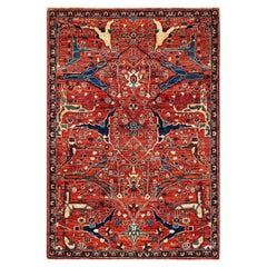 Serapi, One-of-a-kind Hand Knotted Runner Rug, Orange