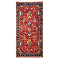 Serapi, One-of-a-Kind Hand Knotted Runner Rug, Orange