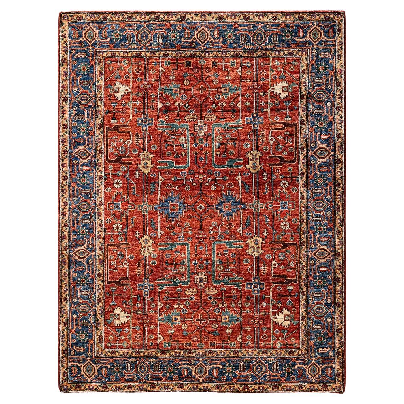 Serapi, One-of-a-kind Hand Knotted Runner Rug, Orange