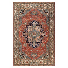 Serapi, One-of-a-kind Hand-Knotted Runner Rug, Orange