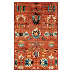 Serapi, One-of-a-kind Hand Knotted Runner Rug, Orange