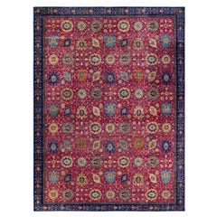 Serapi, One-of-a-kind Hand-Knotted Runner Rug, Purple