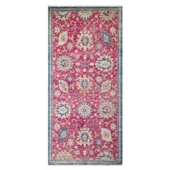 Serapi, One-of-a-kind hand knotted Runner Rug, Purple
