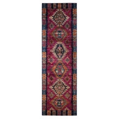 Serapi, One-of-a-kind Hand Knotted Runner Rug, Purple
