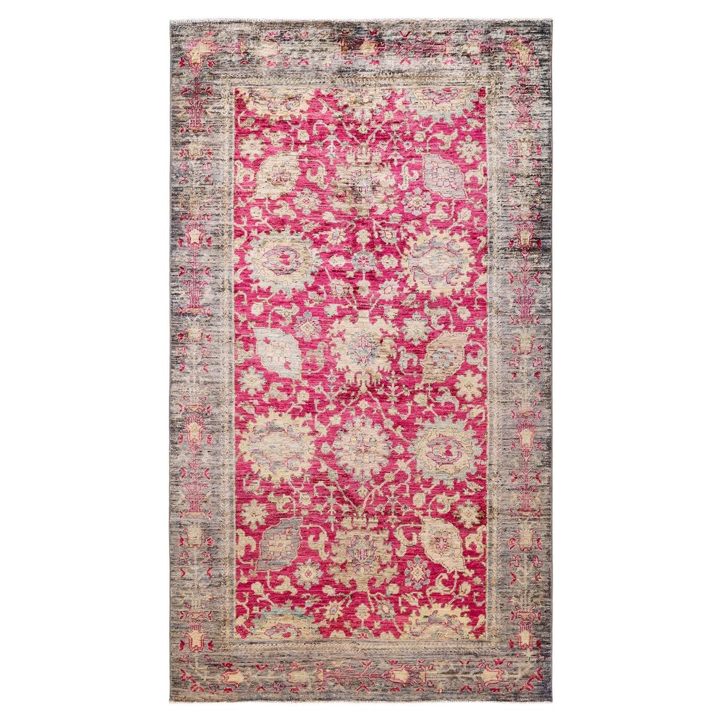 Serapi, One-of-a-kind Hand Knotted Runner Rug, Purple