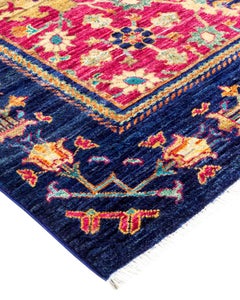 Serapi, One-of-a-kind hand knotted Runner Rug, Purple
