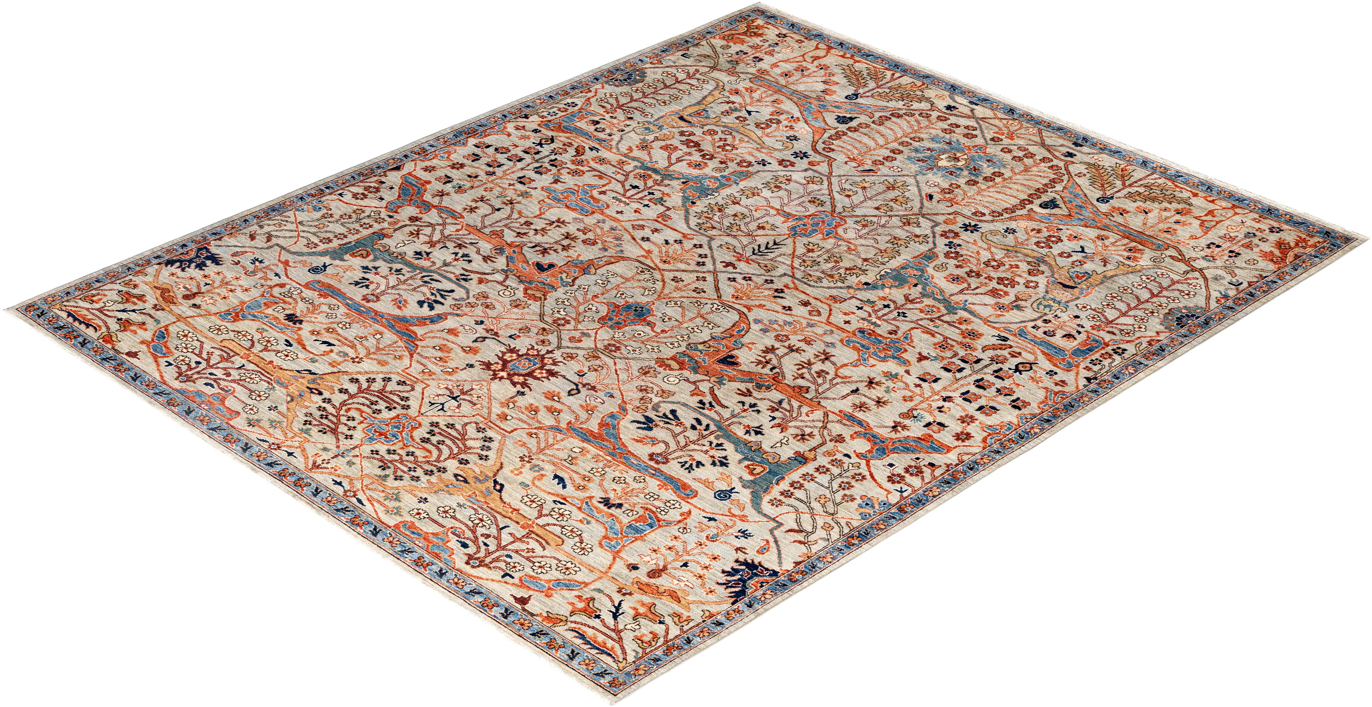 Serapi One-of-a-Kind Wolle Beige Bereich Teppich 7' 11