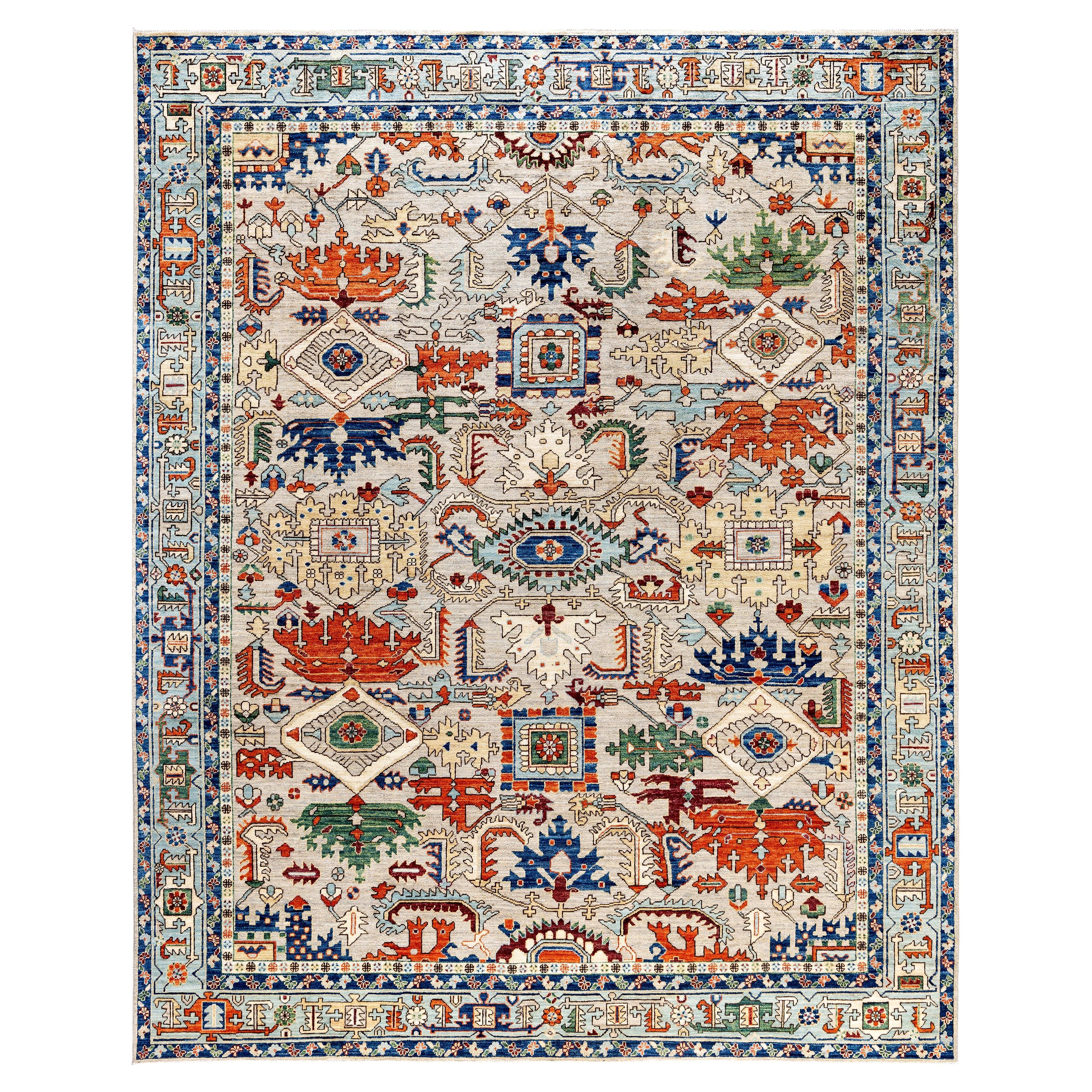 Alfombra de lana única Serapi Beige 7' 11" x 9' 9"