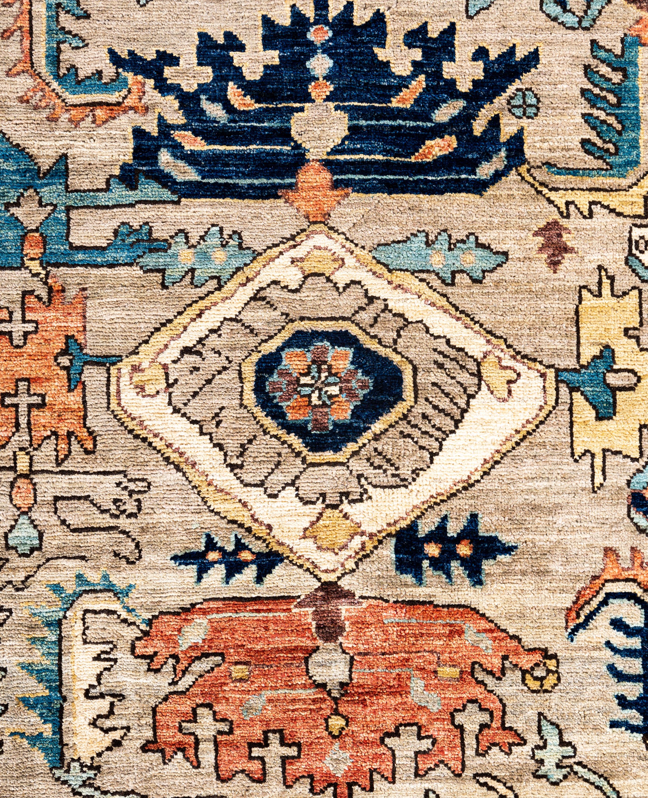 Pakistani Serapi One-of-a-Kind Wool Beige Area Rug 8' 0