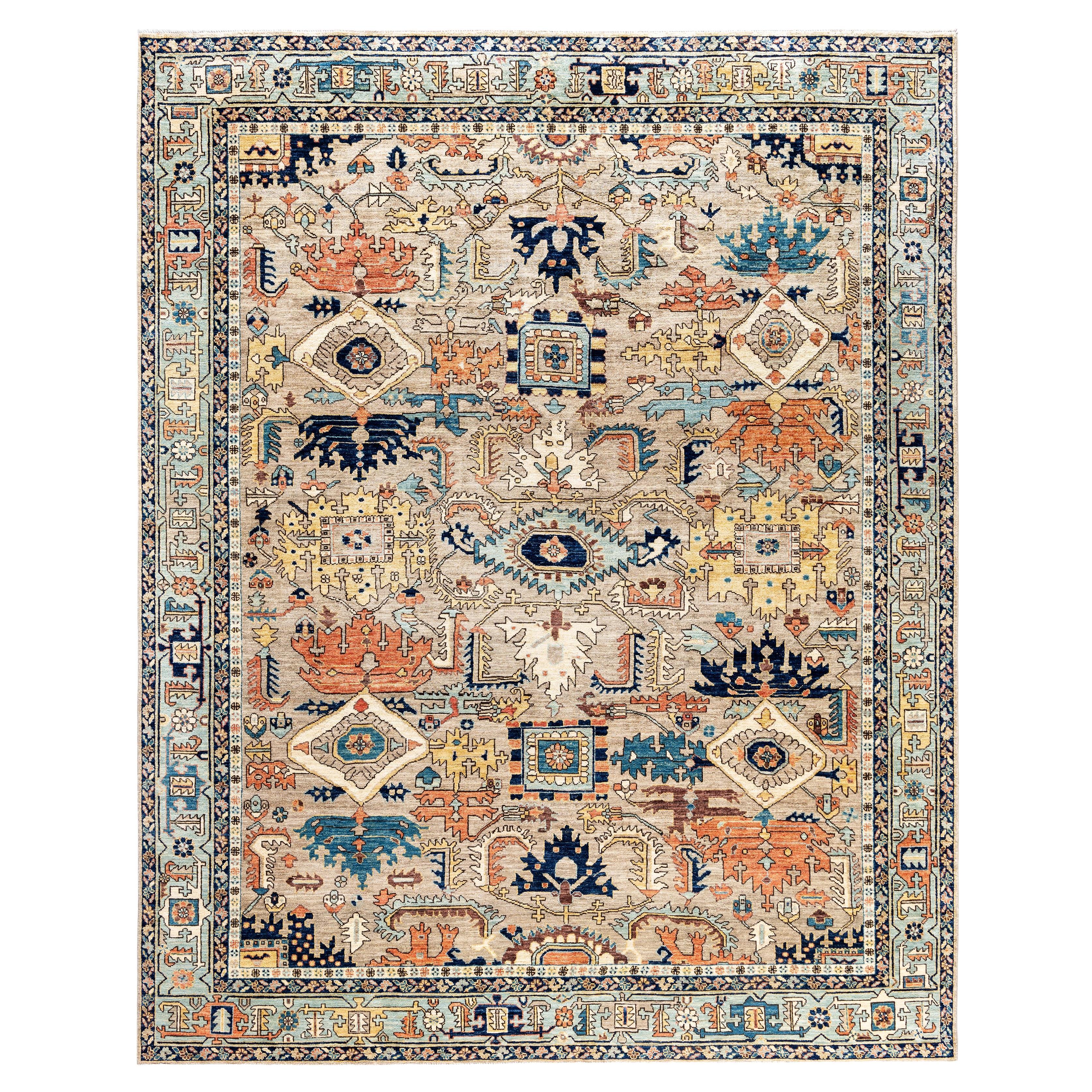 Alfombra de lana única Serapi Beige 8' 0" x 9' 11"