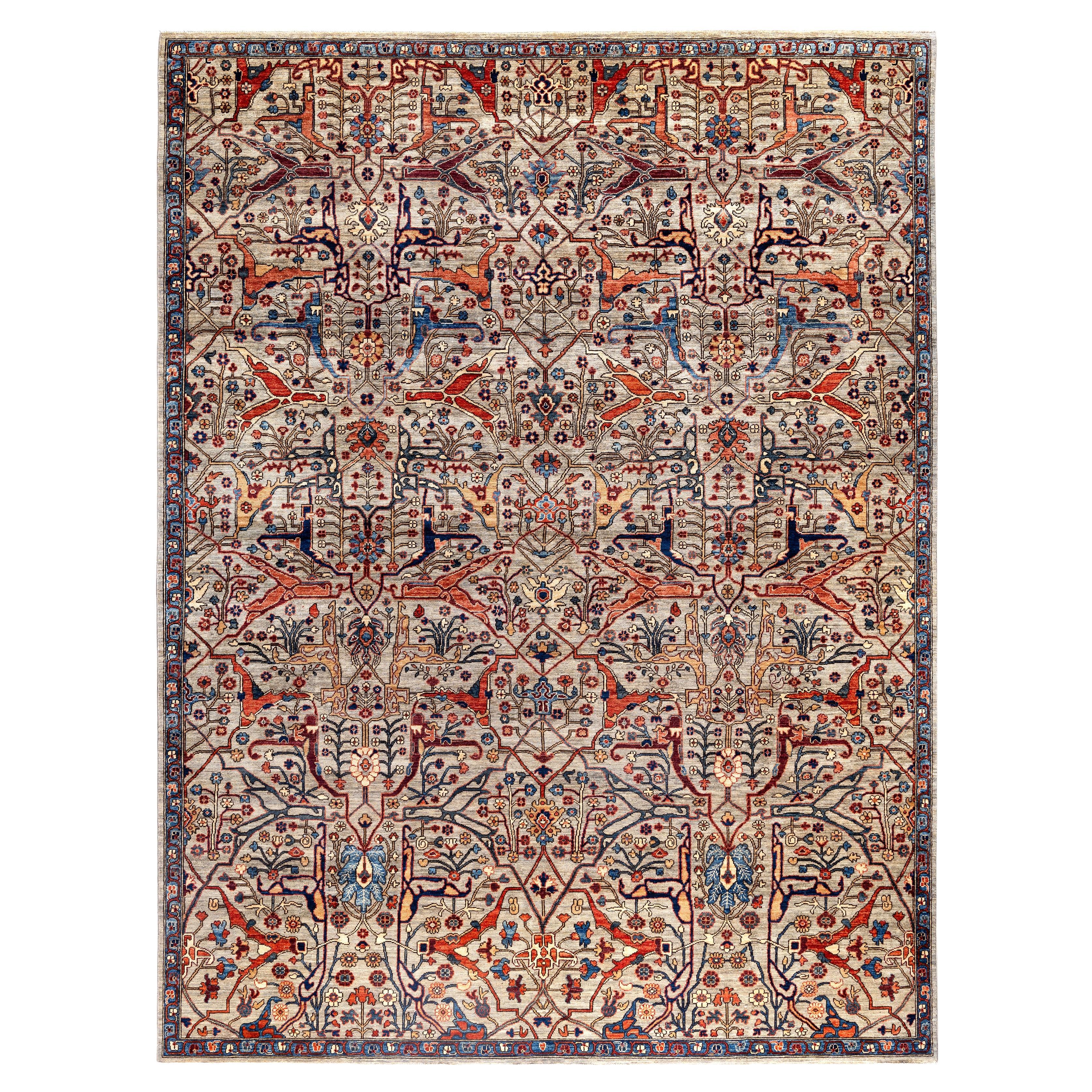 Alfombra de lana única Serapi Beige 8' 10" x 11' 10"