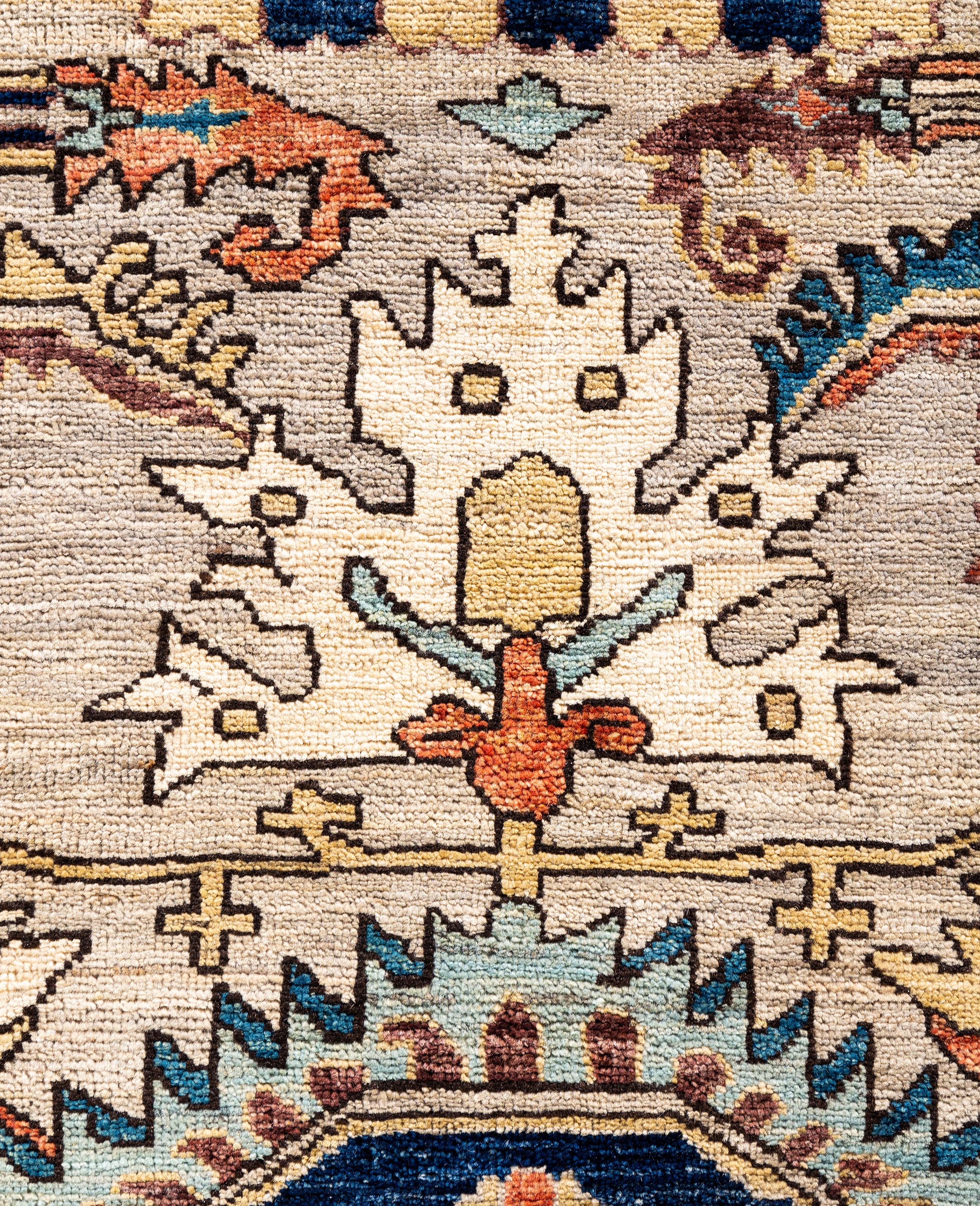 Alfombra de lana única Serapi Beige 8' 2