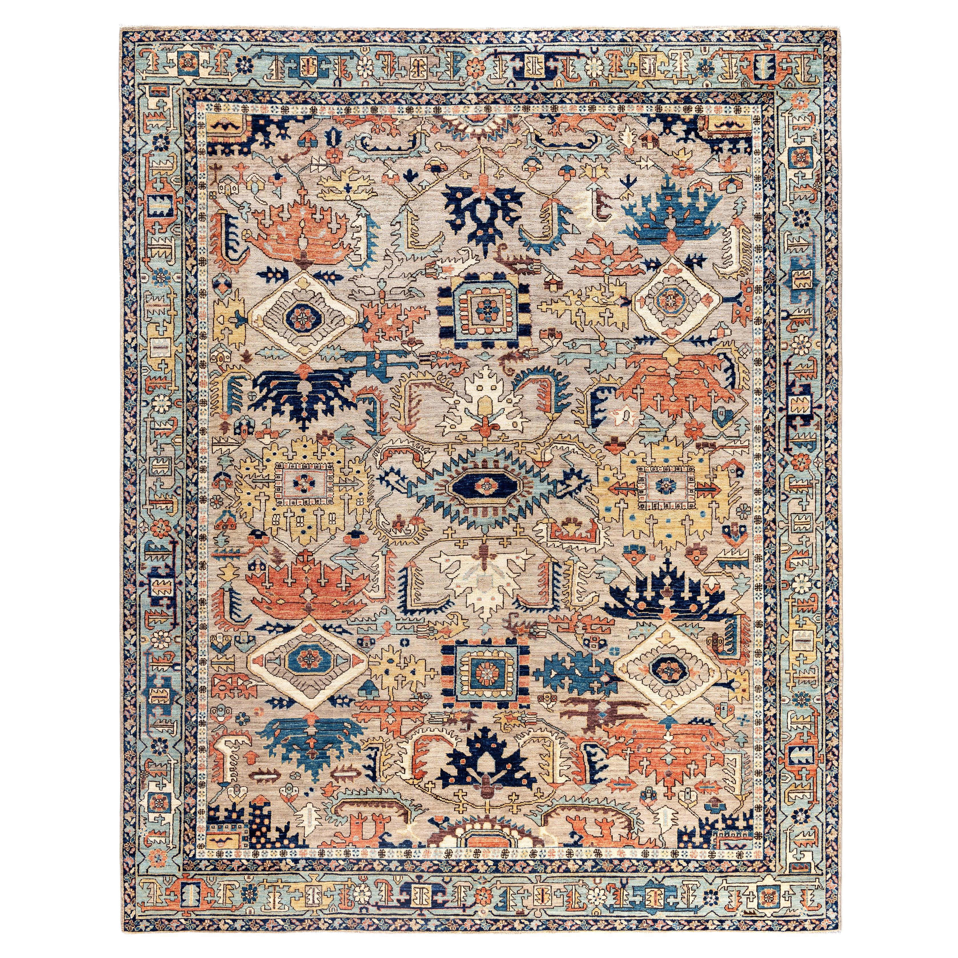 Alfombra de lana única Serapi Beige 8' 2" x 10' 2" en venta