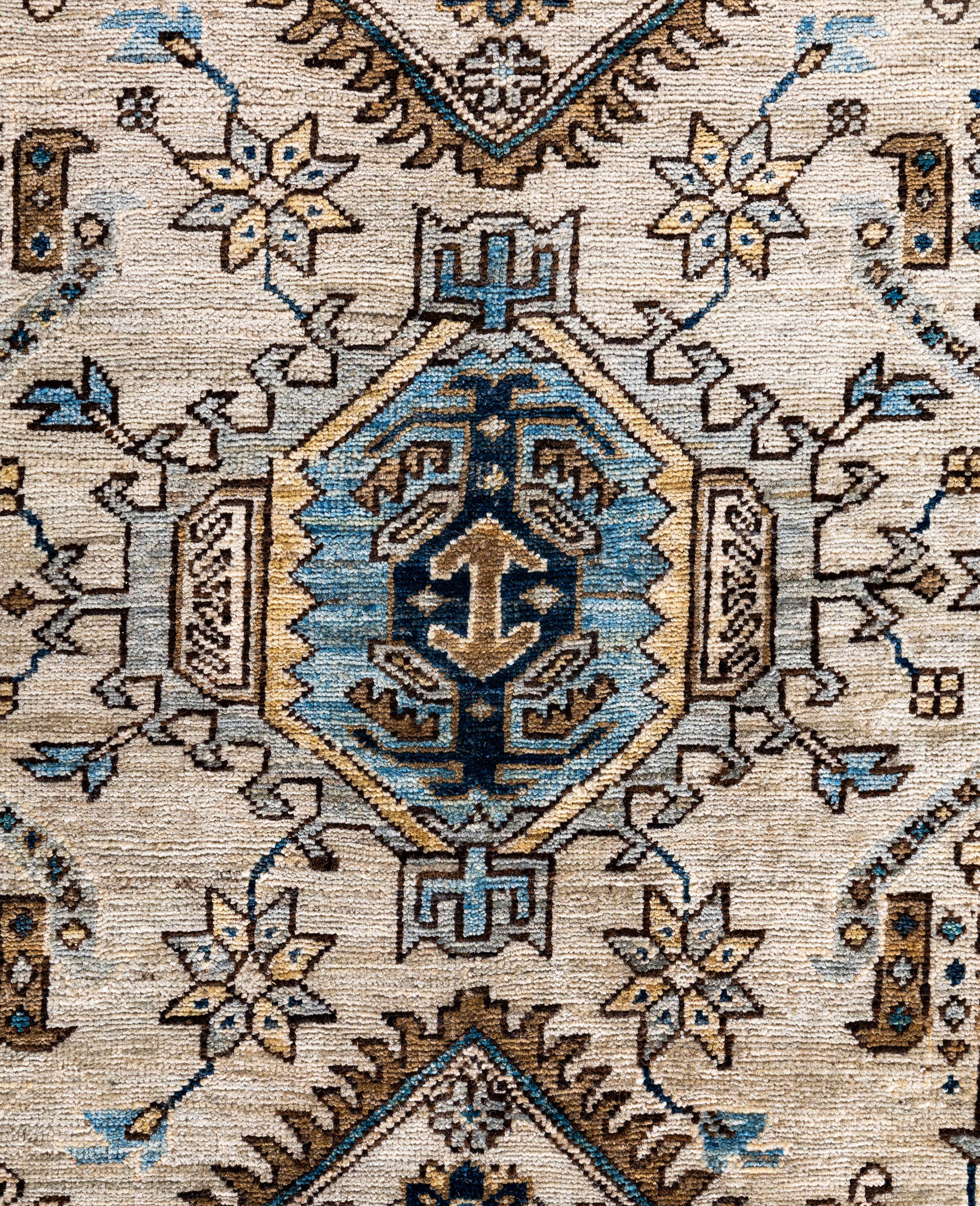 Serapi One-of-a-Kind Wolle Beige Bereich Teppich 9' 0