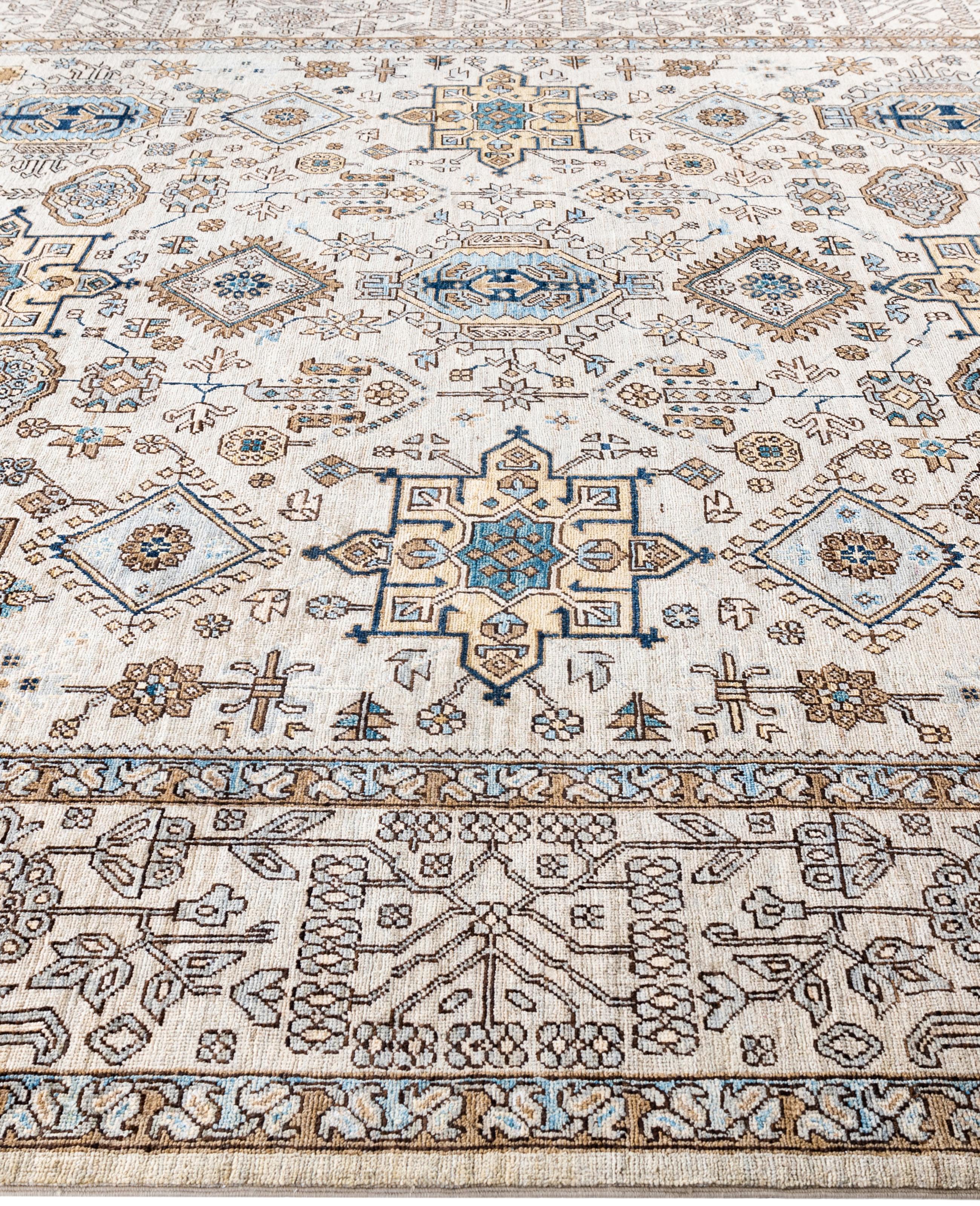Serapi One-of-a-Kind Wolle Beige Bereich Teppich 9' 0