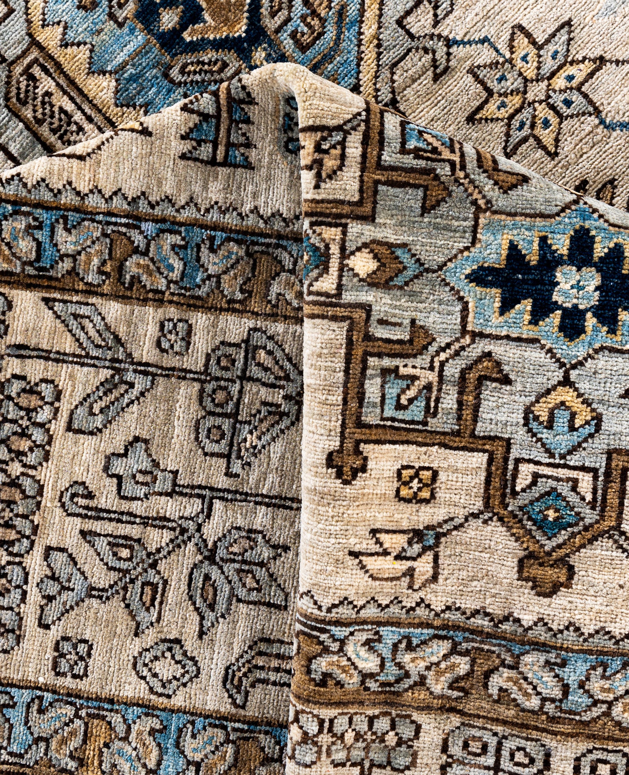 Serapi One-of-a-Kind Wolle Beige Bereich Teppich 9' 0