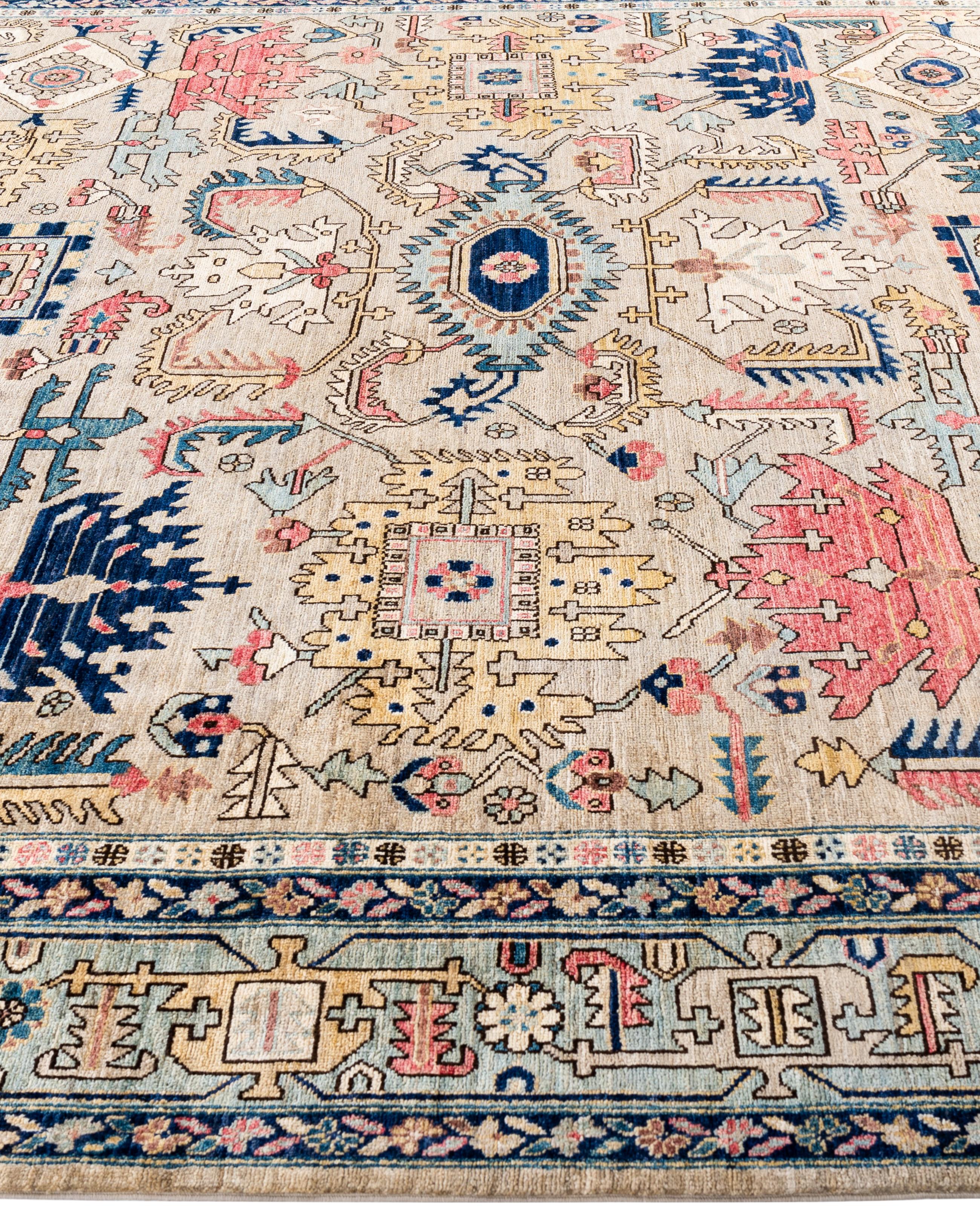 Serapi One-of-a-Kind Wolle Beige Bereich Teppich 9' 1