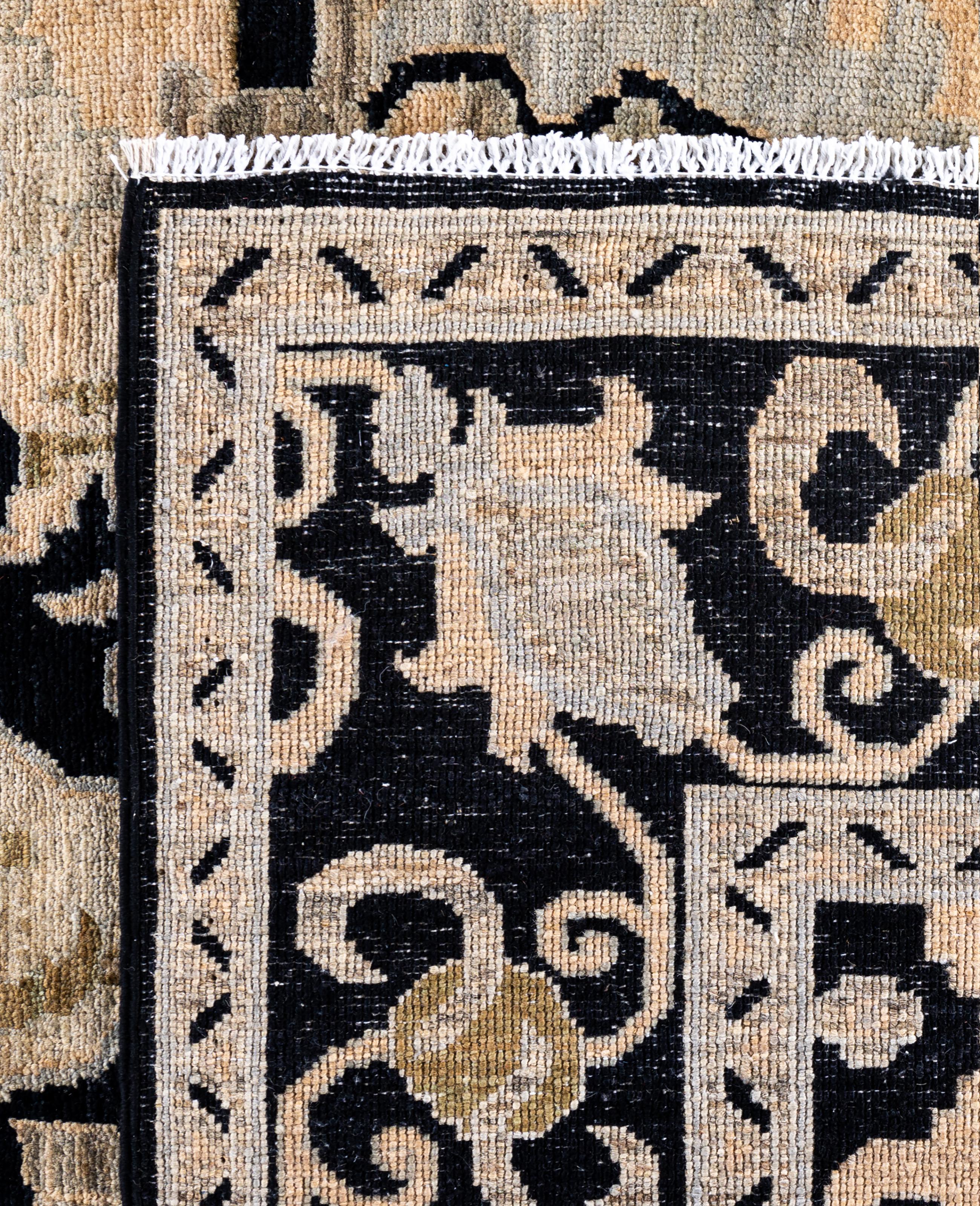 Serapi One-of-a-Kind Wool Black Area Rug 7' 11